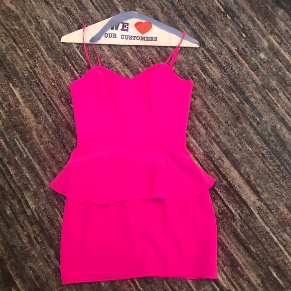 Hot pink peplum Naven dress size 6 - Picture 2 of 6